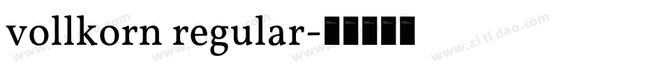 vollkorn regular字体转换